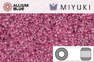 MIYUKI Round Rocailles Seed Beads (RR11-1524) 11/0 Small - Sparkling Peony Pink Lined Crystal - Haga Click en la Imagen para Cerrar