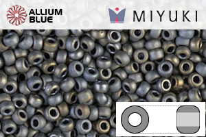 MIYUKI Round Rocailles Seed Beads (RR11-2002) 11/0 Small - Matte Metallic Silver Gray - Click Image to Close