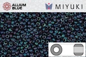 MIYUKI Round Rocailles Seed Beads (RR11-2009) 11/0 Small - Matte Metallic Blue Iris - Haga Click en la Imagen para Cerrar
