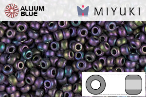 MIYUKI Round Rocailles Seed Beads (RR11-2019) 11/0 Small - Matte Metallic Eggplant - Click Image to Close