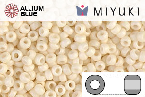 MIYUKI Round Seed Beads (RR11-2021) - Matte Opaque Cream - 关闭视窗 >> 可点击图片