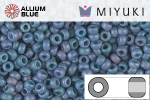 MIYUKI Round Rocailles Seed Beads (RR11-2030) 11/0 Small - Matte Metallic Steel Blue Luster - Click Image to Close