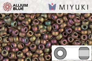 MIYUKI Round Seed Beads (RR11-2035) - Matte Metallic Khaki Iris - 关闭视窗 >> 可点击图片