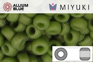 MIYUKI Round Rocailles Seed Beads (RR11-2318) 11/0 Small - Opaque Matte Olive - Click Image to Close