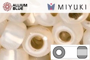 MIYUKI Round Rocailles Seed Beads (RR11-2352) 11/0 Small - Silverlined Pale Peach Opal - Click Image to Close