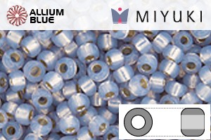 MIYUKI Round Rocailles Seed Beads (RR11-2355) 11/0 Small - Silverlined Light Smoke Opal - Click Image to Close