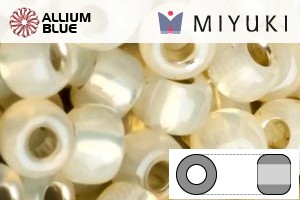 MIYUKI Round Rocailles Seed Beads (RR11-2358) 11/0 Small - Silverlined Light Honey Opal - Click Image to Close