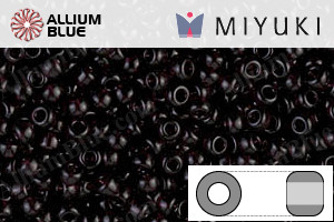 MIYUKI Round Rocailles Seed Beads (RR11-2402) 11/0 Small - Transparent Dark Amethyst - Click Image to Close