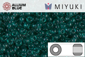 MIYUKI Round Rocailles Seed Beads (RR11-2405) 11/0 Small - Transparent Caribbean Teal - Click Image to Close