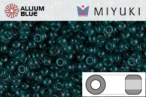 MIYUKI Round Rocailles Seed Beads (RR11-2406) 11/0 Small - Transparent Dark Teal - Click Image to Close