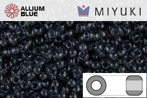 MIYUKI Round Rocailles Seed Beads (RR11-2411) 11/0 Small - Transparent Montana Blue