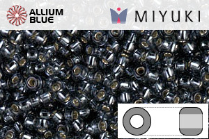 MIYUKI Round Rocailles Seed Beads (RR11-2426) 11/0 Small - Silverlined Montana - Click Image to Close