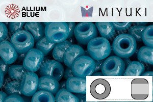 MIYUKI Round Rocailles Seed Beads (RR11-2470) 11/0 Small - Opaque Turquoise Green Luster - 关闭视窗 >> 可点击图片