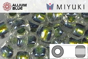 MIYUKI Round Rocailles Seed Beads (RR11-3201) 11/0 Small - Magic Golden Olive Lined Crystal - Click Image to Close