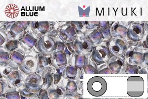 MIYUKI丸シードビーズ (RR11-3203) 丸小ビーズ 11/0 - Magicl Violet Lined Crystal - ウインドウを閉じる