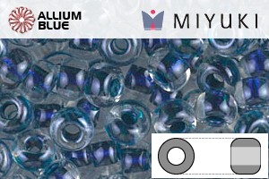 MIYUKI Round Rocailles Seed Beads (RR11-3207) 11/0 Small - Magic Royal Aqua Lined Crystal - Click Image to Close