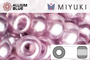 MIYUKI Round Rocailles Seed Beads (RR11-3509) 11/0 Small - Transparent Pale Orchid Luster - Haga Click en la Imagen para Cerrar