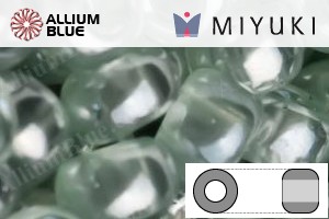 MIYUKI Round Rocailles Seed Beads (RR11-3511) 11/0 Small - Transparent Light Moss Green Luster - Click Image to Close