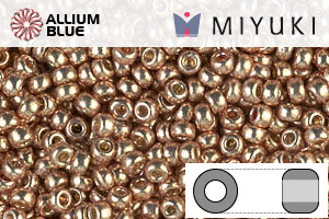 MIYUKI Round Rocailles Seed Beads (RR11-4204) 11/0 Small - Duracoat Galvanized Champagne - Haga Click en la Imagen para Cerrar