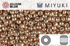 MIYUKI Round Rocailles Seed Beads (RR11-4204) 11/0 Small - DURACOAT Galvanized Champagne