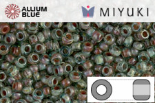 MIYUKI Round Seed Beads (RR11-4506) - Transparent Sea Foam Picasso