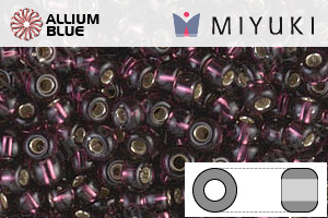 MIYUKI Round Rocailles Seed Beads (RR8-0013) 8/0 Large - Silver Lined Mauve - Click Image to Close