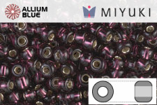 MIYUKI Round Rocailles Seed Beads (RR8-0013) 8/0 Large - Silver Lined Mauve