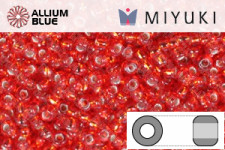 MIYUKI Round Rocailles Seed Beads (RR8-0166) 8/0 Large - Transparent Light Siam Luster