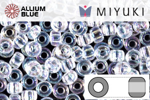 MIYUKI Round Rocailles Seed Beads (RR8-0250) 8/0 Large - Crystal AB - Click Image to Close