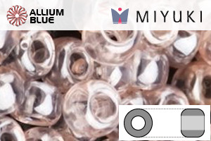 MIYUKI Round Rocailles Seed Beads (RR8-0330) 8/0 Large - Transparent Pink Mist Luster - Click Image to Close