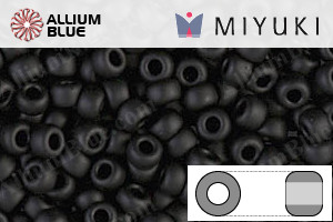 MIYUKI Round Rocailles Seed Beads (RR8-0401F) 8/0 Large - Matte Opaque Black - Haga Click en la Imagen para Cerrar