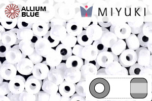 MIYUKI Round Rocailles Seed Beads (RR8-0402) 8/0 Large - Opaque White - Haga Click en la Imagen para Cerrar