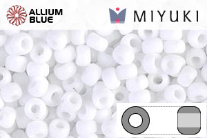 MIYUKI Round Rocailles Seed Beads (RR8-0402F) 8/0 Large - Opaque Matte White - 关闭视窗 >> 可点击图片