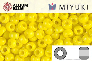 MIYUKI Round Rocailles Seed Beads (RR8-0404) 8/0 Large - Opaque Yellow - Haga Click en la Imagen para Cerrar