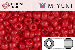 MIYUKI Round Rocailles Seed Beads (RR8-0408) 8/0 Large - Opaque Red