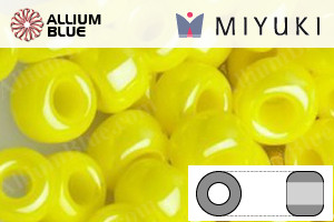 MIYUKI Round Rocailles Seed Beads (RR8-0422) 8/0 Large - Opaque Yellow Luster - Click Image to Close