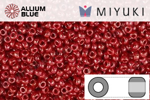 MIYUKI Round Rocailles Seed Beads (RR8-0426) 8/0 Large - Opaque Red Luster - 关闭视窗 >> 可点击图片