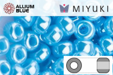 MIYUKI Round Rocailles Seed Beads (RR8-0433) 8/0 Large - Opaque Luster Light Blue