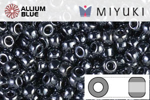 MIYUKI Round Rocailles Seed Beads (RR8-0451) 8/0 Large - Metallic Gunmetal - Click Image to Close
