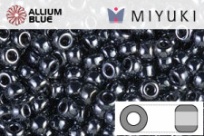 MIYUKI Round Rocailles Seed Beads (RR8-0451) 8/0 Large - Metallic Gunmetal