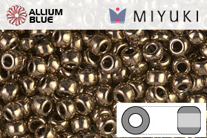 MIYUKI Round Rocailles Seed Beads (RR8-0457) 8/0 Large - Metallic Dark Bronze