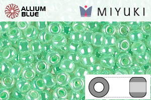 MIYUKI Round Rocailles Seed Beads (RR8-0520) 8/0 Large - Mint Green Ceylon - Click Image to Close