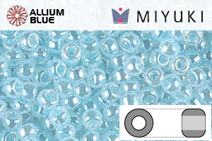 MIYUKI Round Rocailles Seed Beads (RR8-0522) 8/0 Large - Aqua Ceylon - Click Image to Close