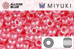 MIYUKI Round Rocailles Seed Beads (RR8-0535) 8/0 Large - Carnation Pink Ceylon - Haga Click en la Imagen para Cerrar