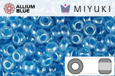 MIYUKI Round Rocailles Seed Beads (RR8-0537) 8/0 Large - Aqua Ceylon
