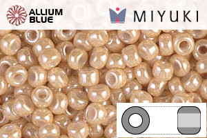 MIYUKI Round Rocailles Seed Beads (RR8-0593) 8/0 Large - Light Caramel Ceylon - Haga Click en la Imagen para Cerrar