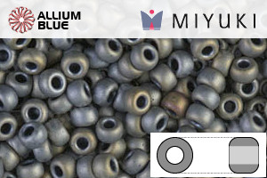MIYUKI Round Rocailles Seed Beads (RR8-2002) 8/0 Large - Matte Metallic Silver Gray - Haga Click en la Imagen para Cerrar