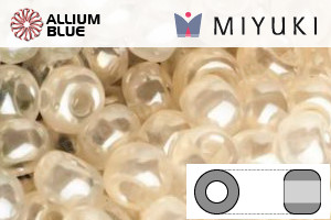 MIYUKI Round Rocailles Seed Beads (RR8-3504) 8/0 Large - Transparent Light Cream Luster - Click Image to Close