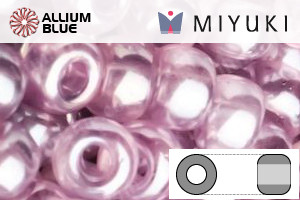 MIYUKI Round Rocailles Seed Beads (RR8-3509) 8/0 Large - Transparent Pale Orchid Luster - Haga Click en la Imagen para Cerrar