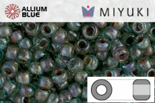 MIYUKI Round Rocailles Seed Beads (RR8-4506) 8/0 Large - Transparent Sea Foam Picasso